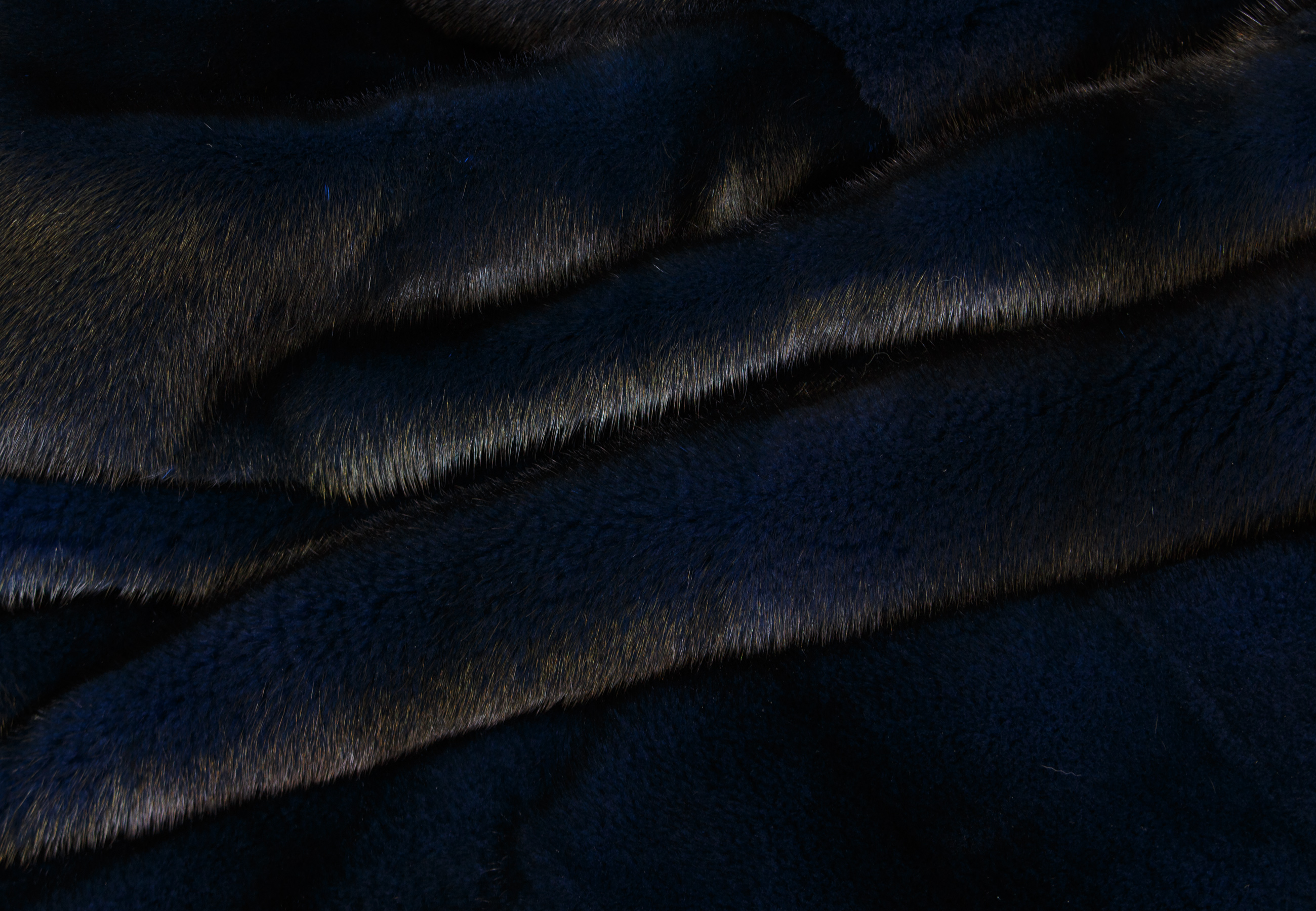 Edle Nerzdecke in Meeresblau Edle Nerzdecke in Meeresblau