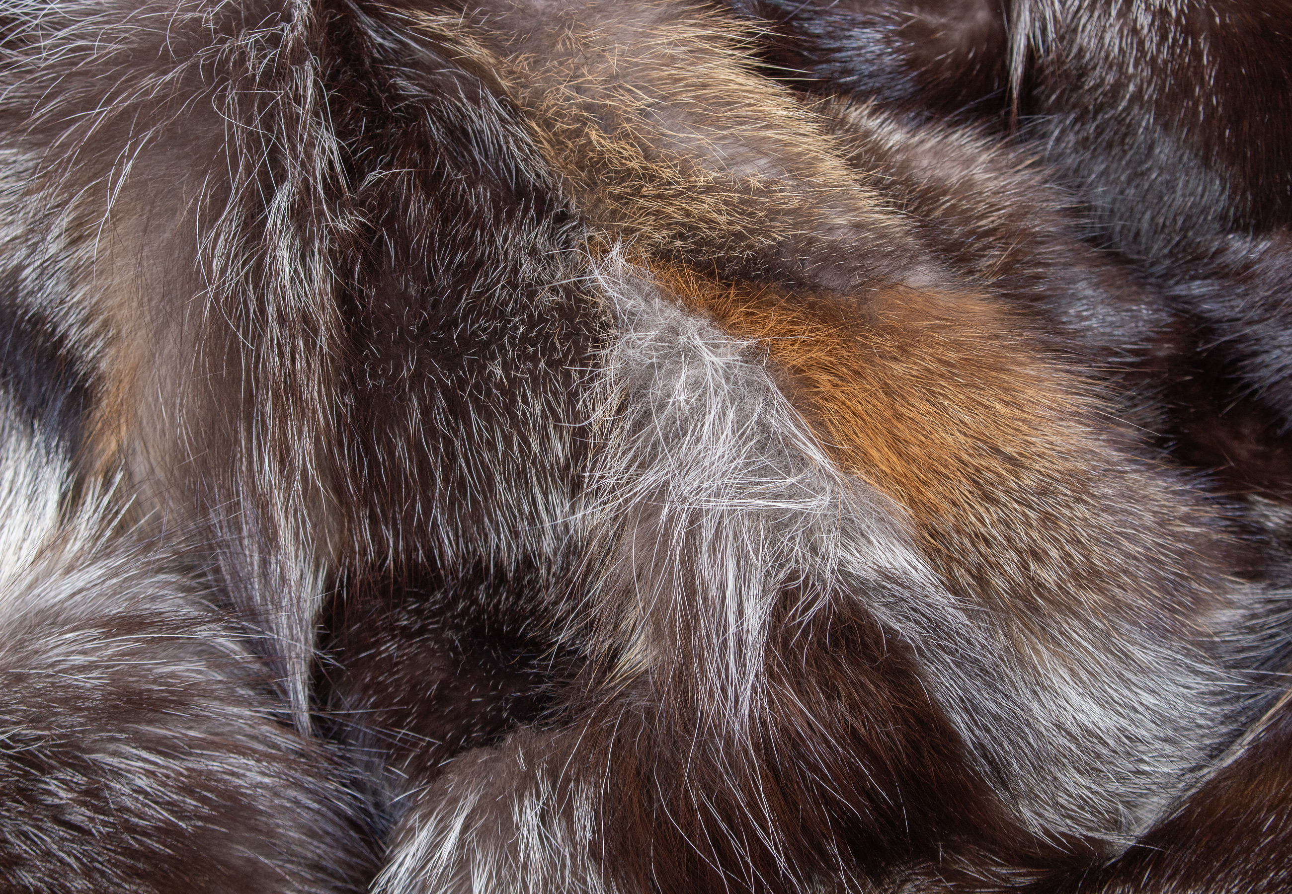 Crossfuchs  Pelzdecke in Patchverarbeitung