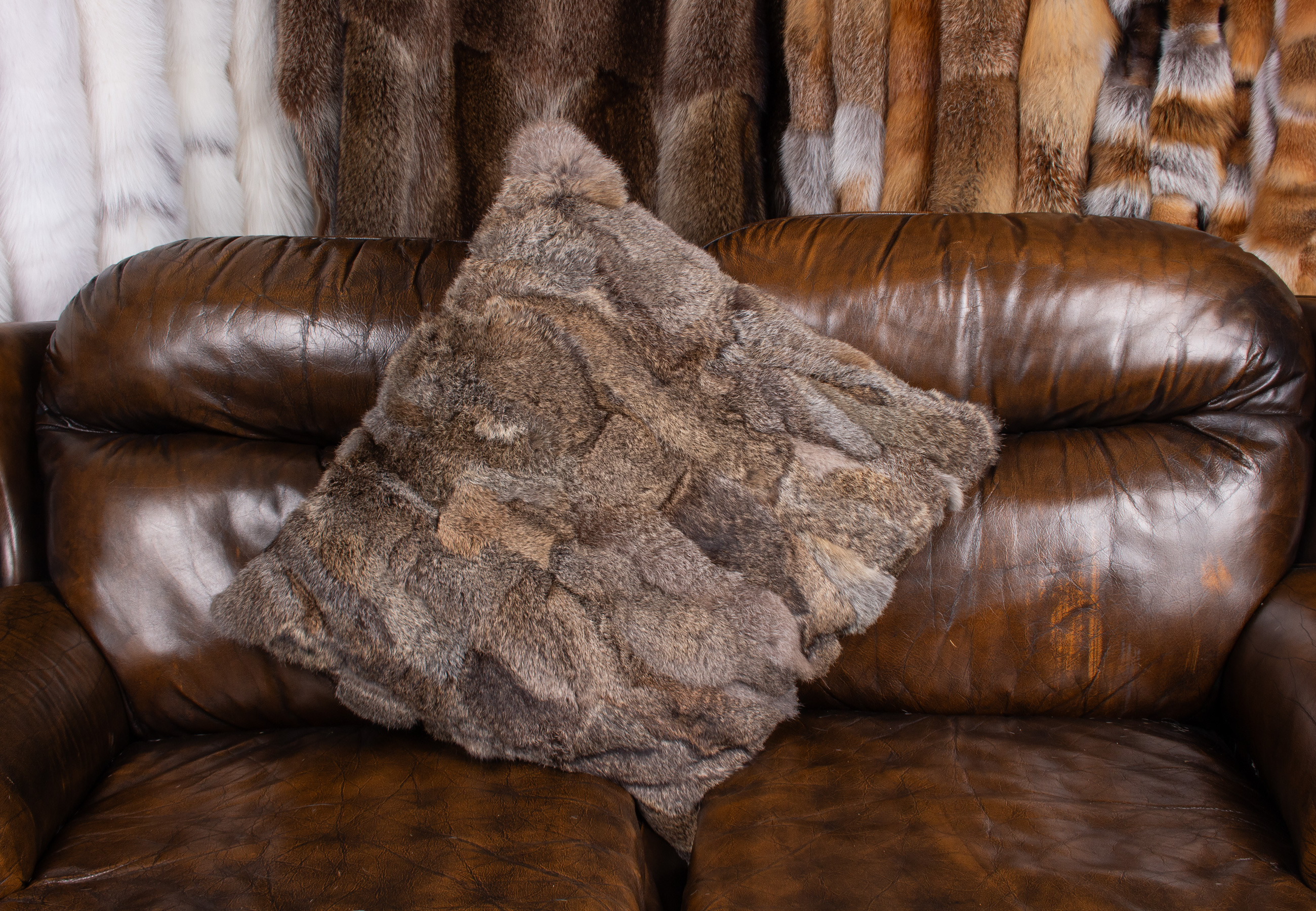 Kanin Fellkissen Patch - Hasenfarbig Kanin Fellkissen Patch - Hasenfarbig