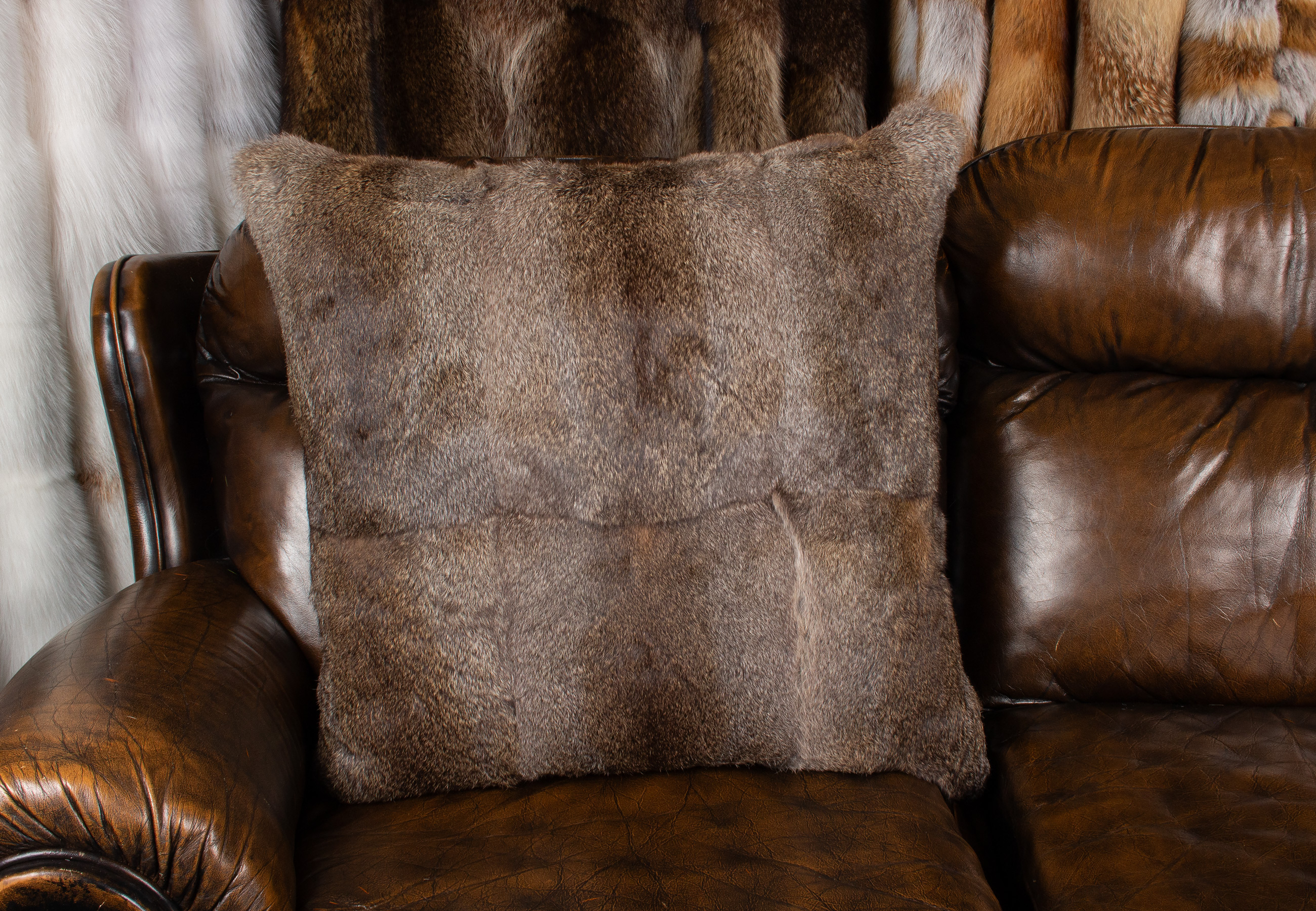 Kuschelwarmes Kaninkissen in Hasenfarbe Kuschelwarmes Kaninkissen in Hasenfarbe