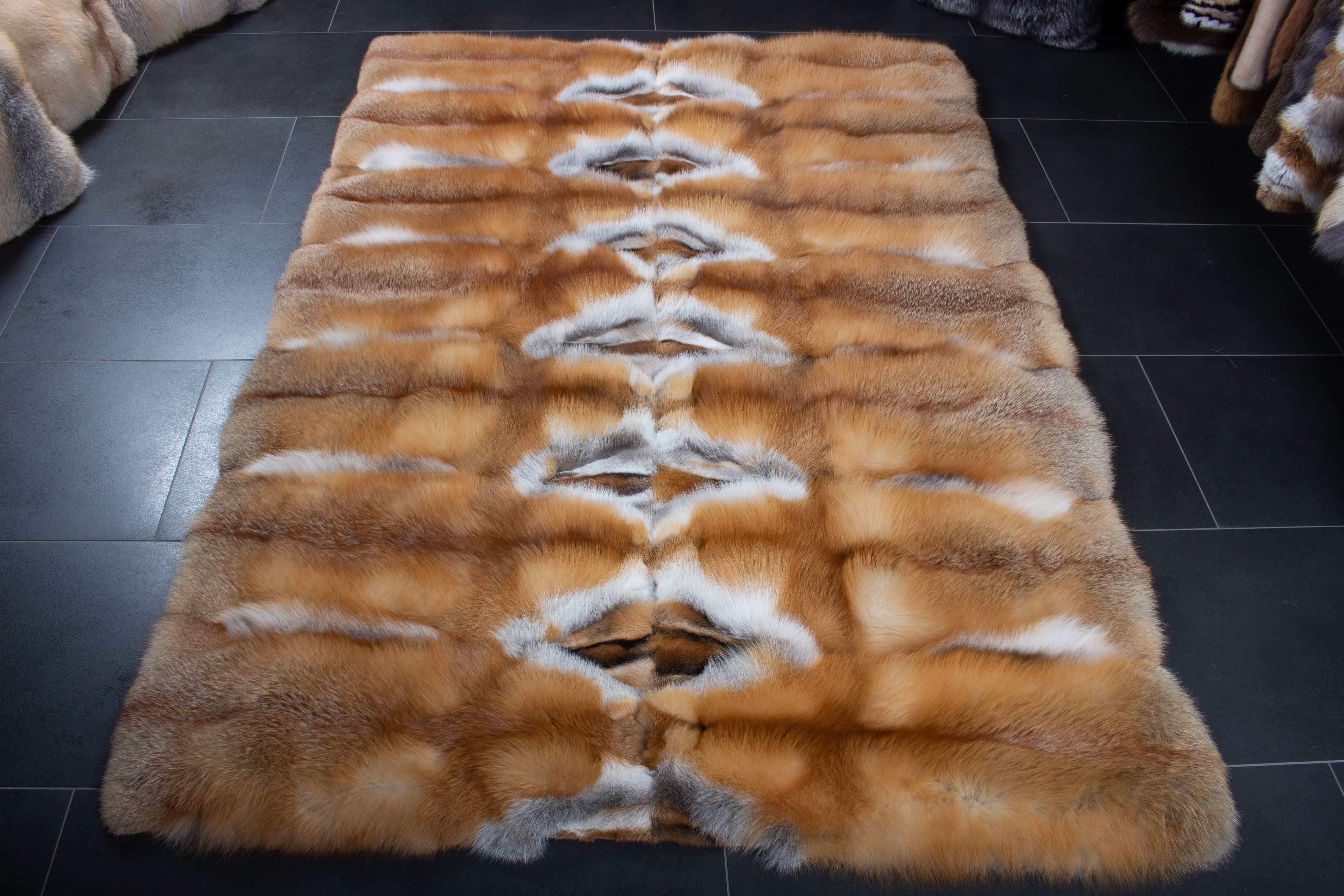 Rotfuchs Fellteppich aus Kanadischen Rotfüchsen - "Cool Winter"