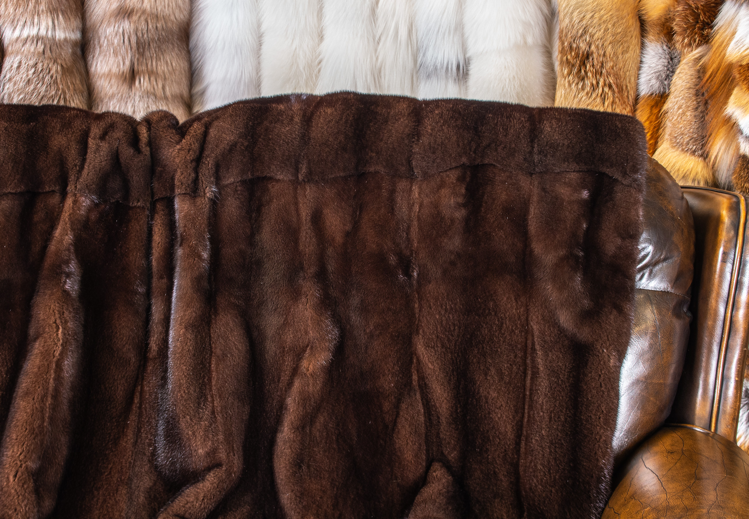 Mahagoni Nerz Pelzdecke Mahagoni Nerz Pelzdecke