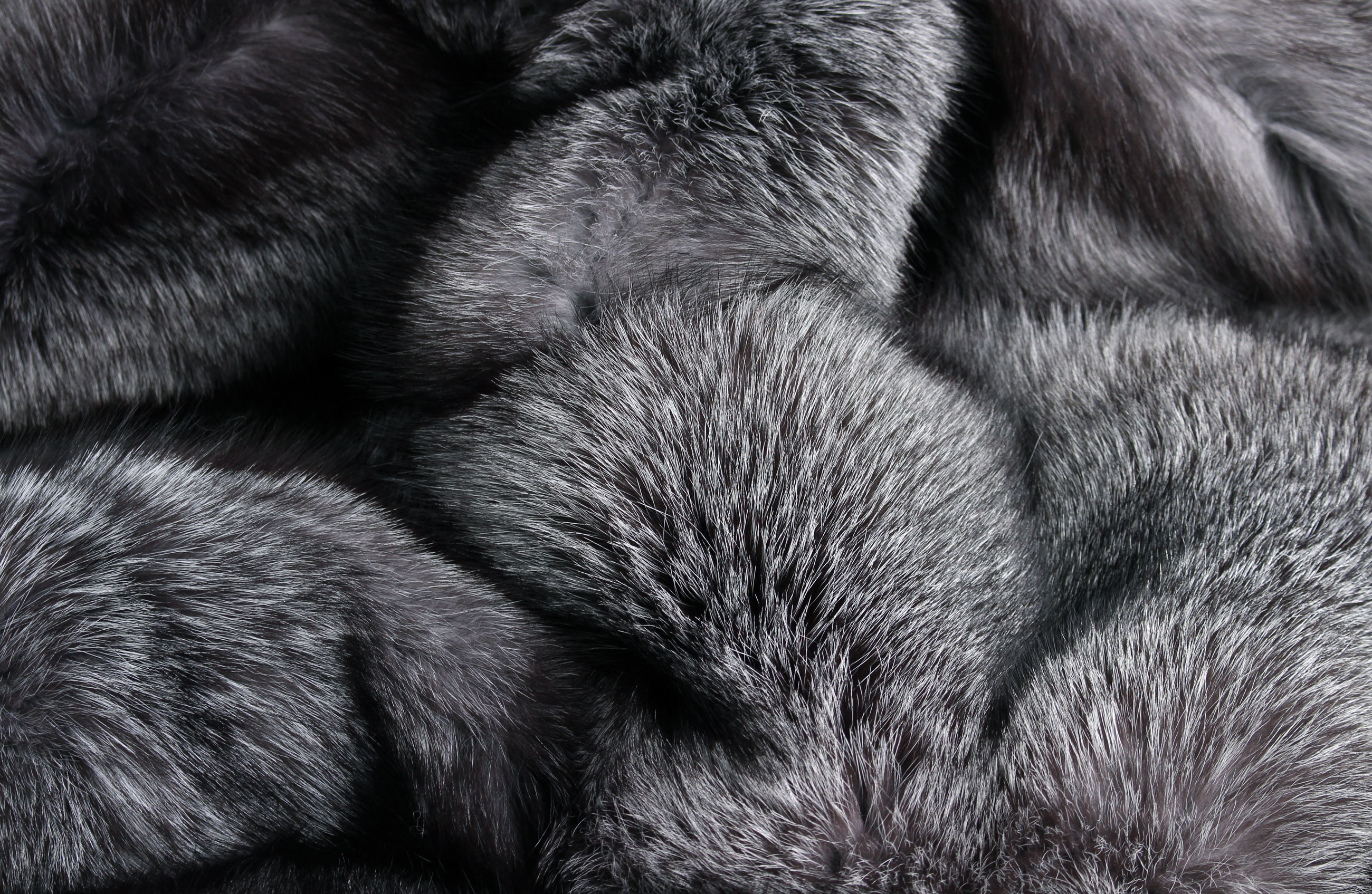 SAGA Bluefrost Fuchsfell Pelzteppich in natur grau
