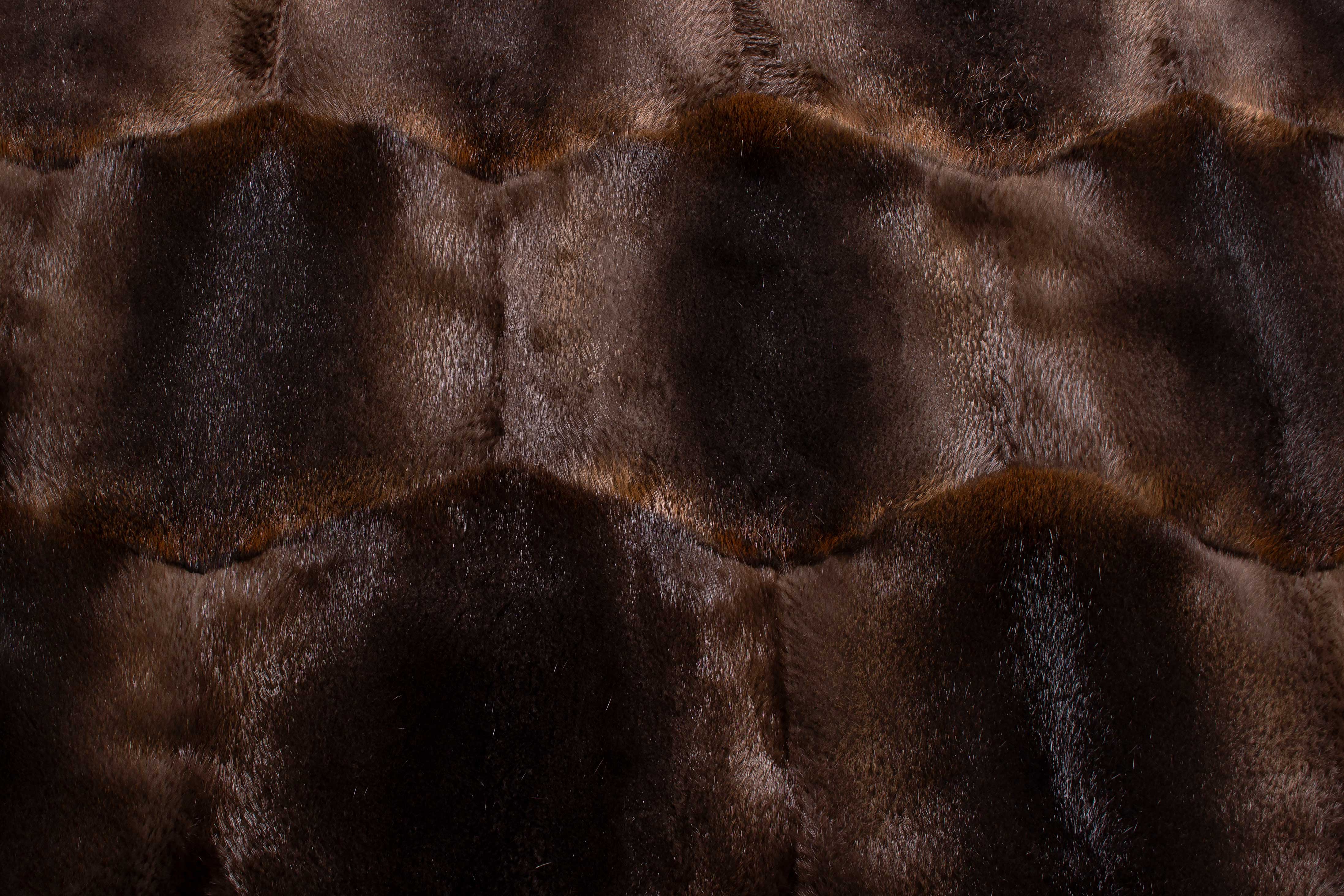 Biber Pelzteppich aus Echtfell - "Wintertraum"