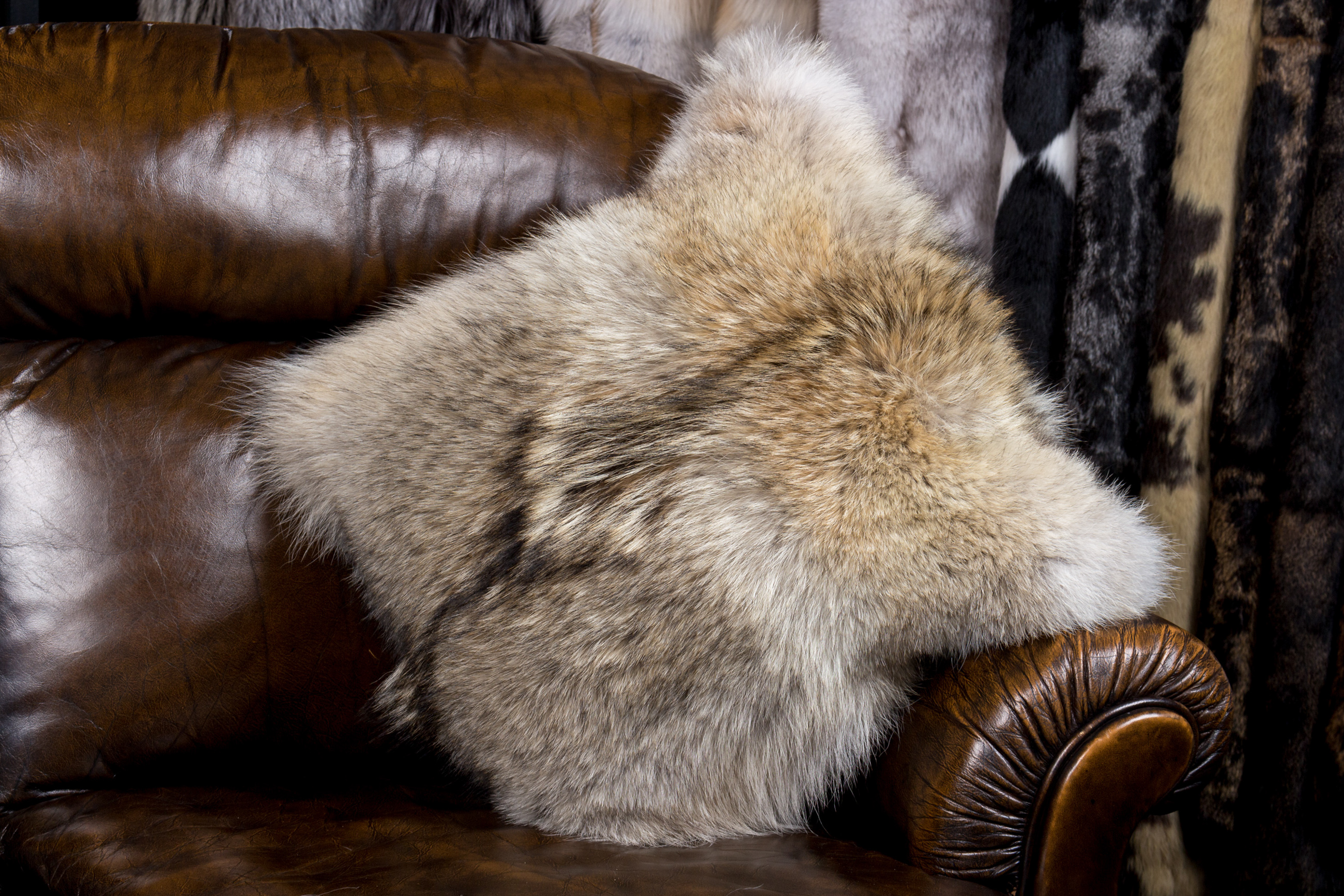 3-1334-Kojoten-Fellkissen-NAFA-Qualit-t Kojoten Fellkissen Fur Harvesters Qualität