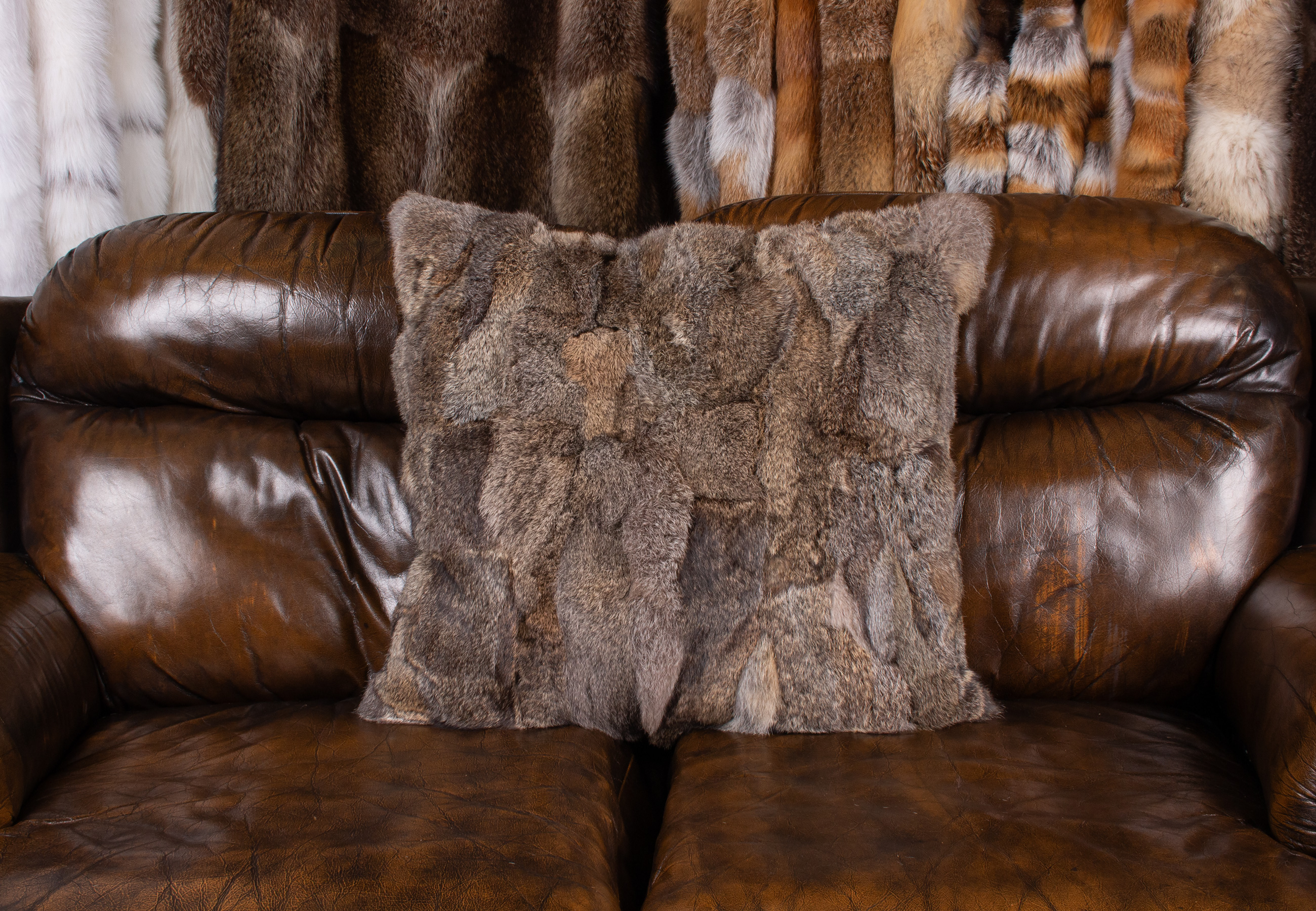 Kanin Fellkissen Patch - Hasenfarbig Kanin Fellkissen Patch - Hasenfarbig