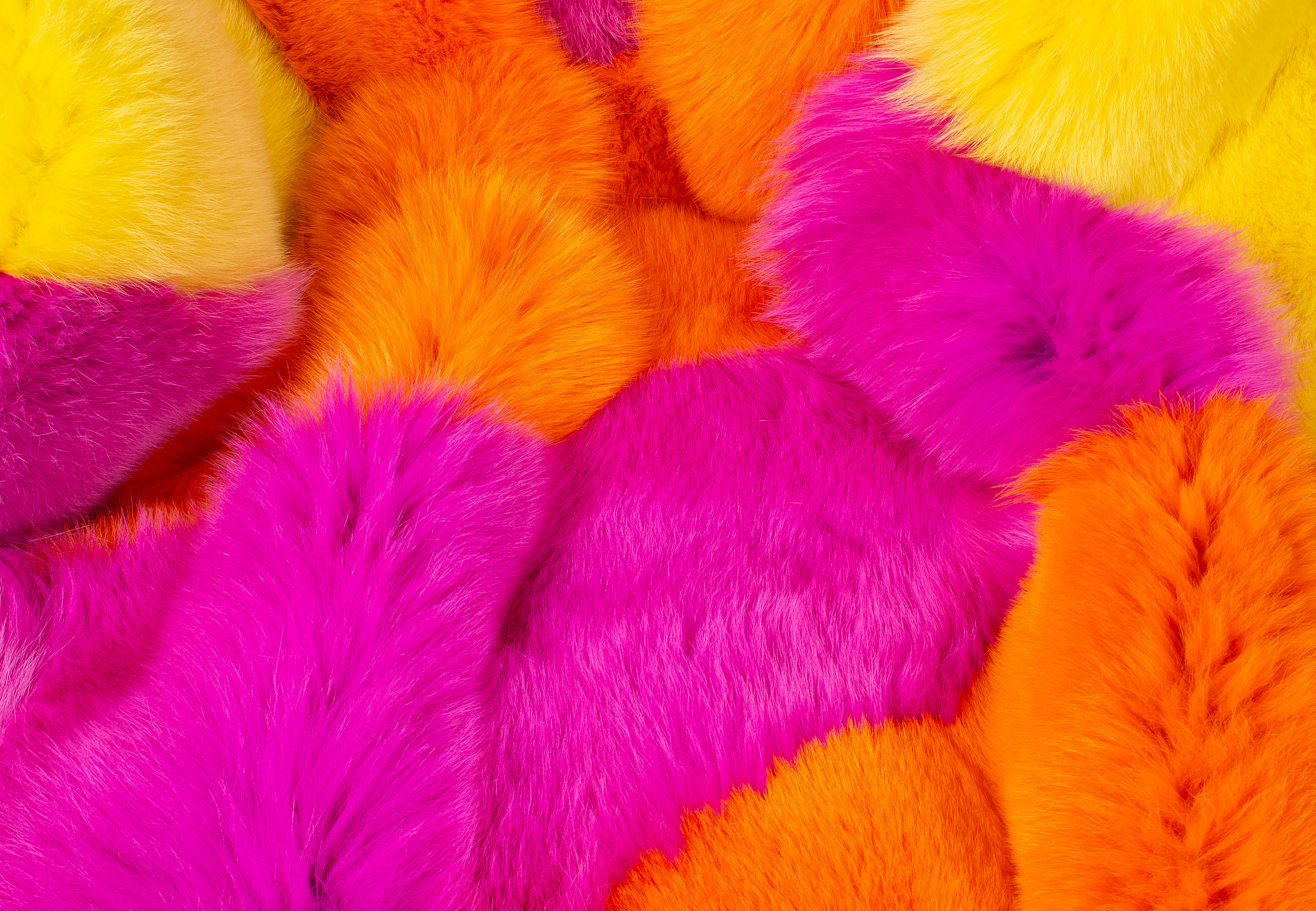 Blaufuchs Patchwork Pelzdecke - Multicolor