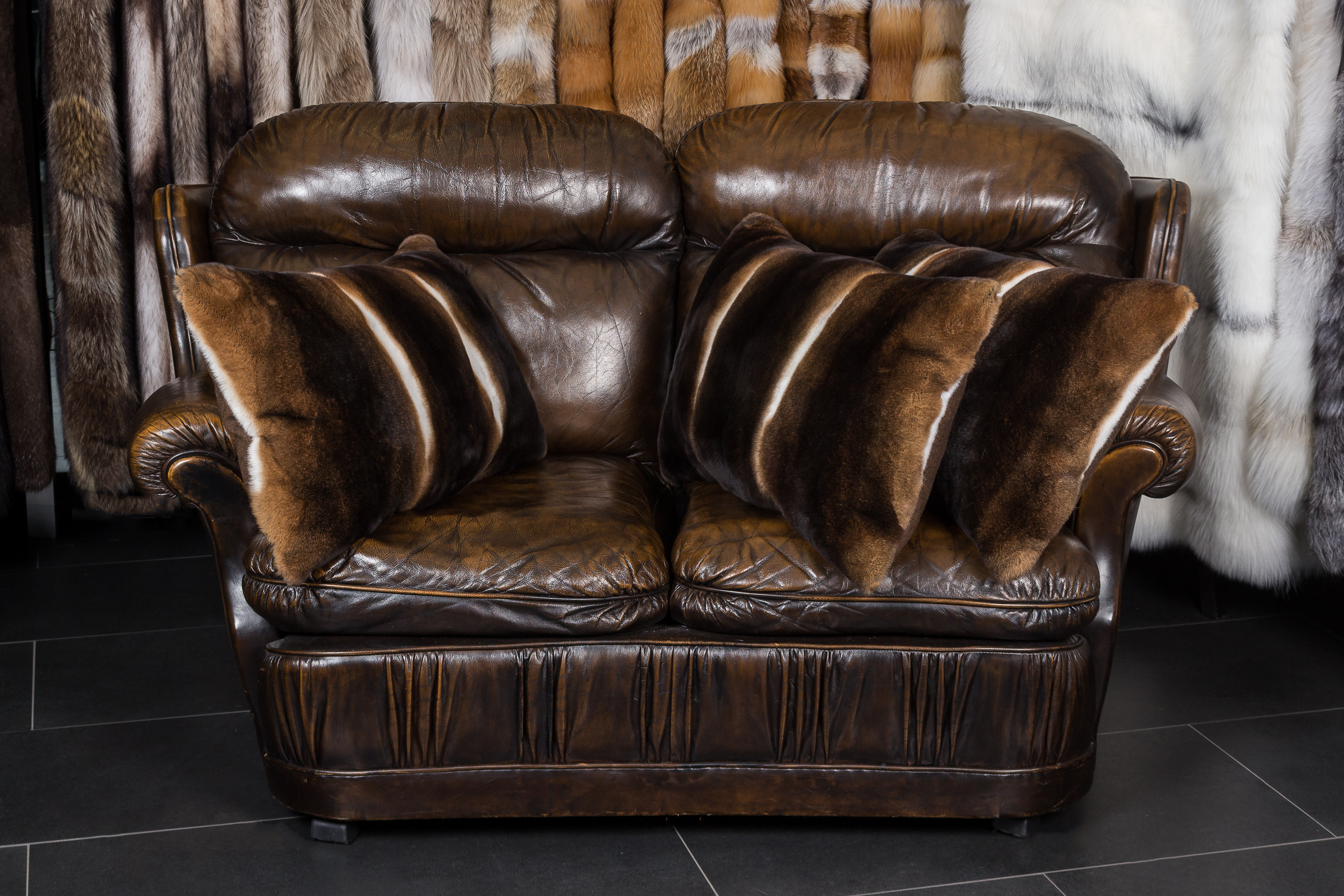 6-7671-Kaninchen-Kissen-Castor-Rex-Kanin Kaninchen Kissen aus Castor Rex Kanin