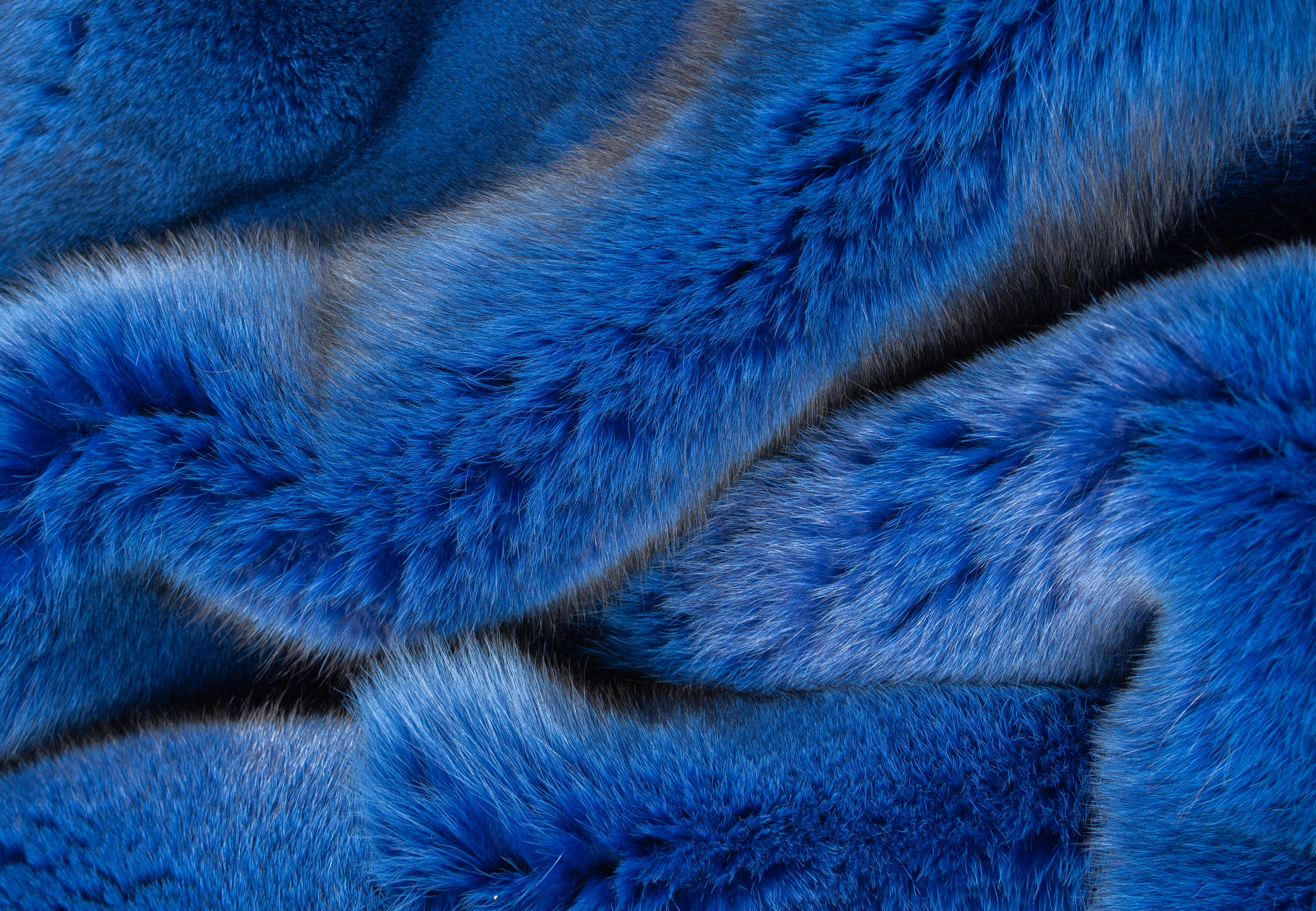 Blaufuchs Felldecke in Blau Blaufuchs Felldecke in Blau