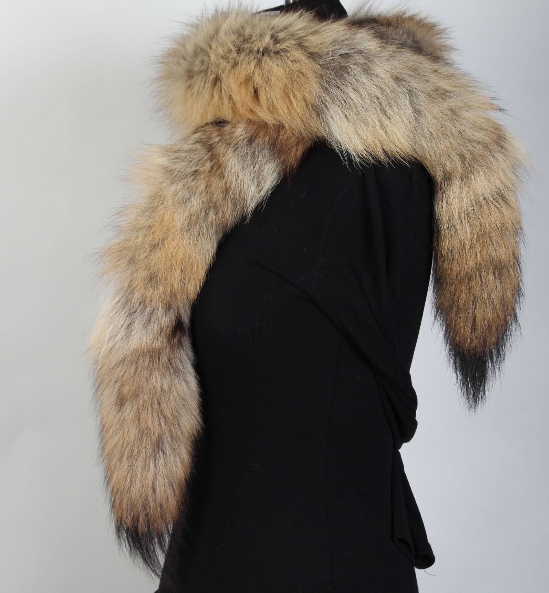 3-Coyote-fur-boa-NAFA-Origin-assured Kojoten Pelzboa in naturell