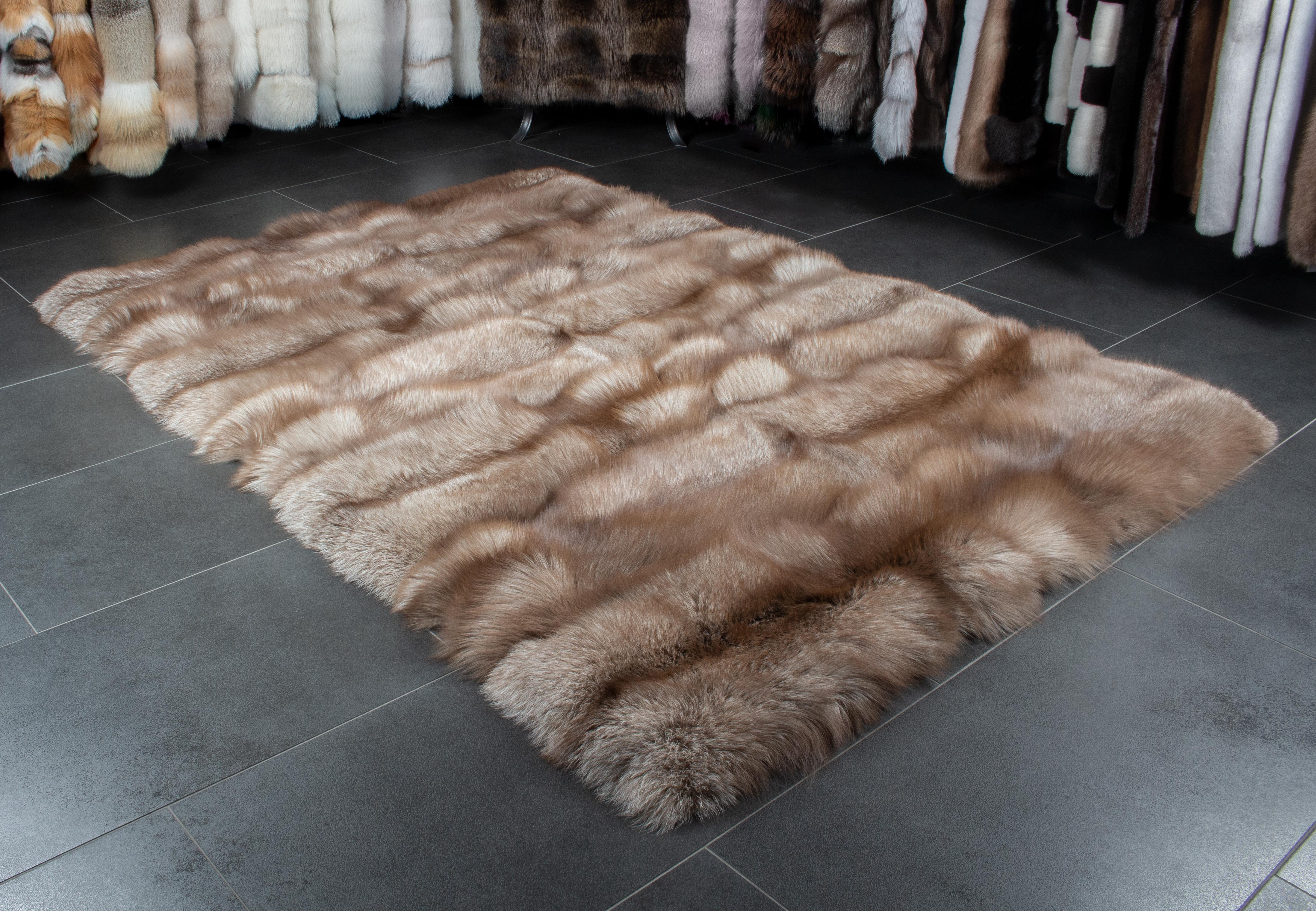 1-4830-Fellteppich-Amberfuchs-Echtfell-Teppich-Naturfell Fellteppich aus Amberfuchs