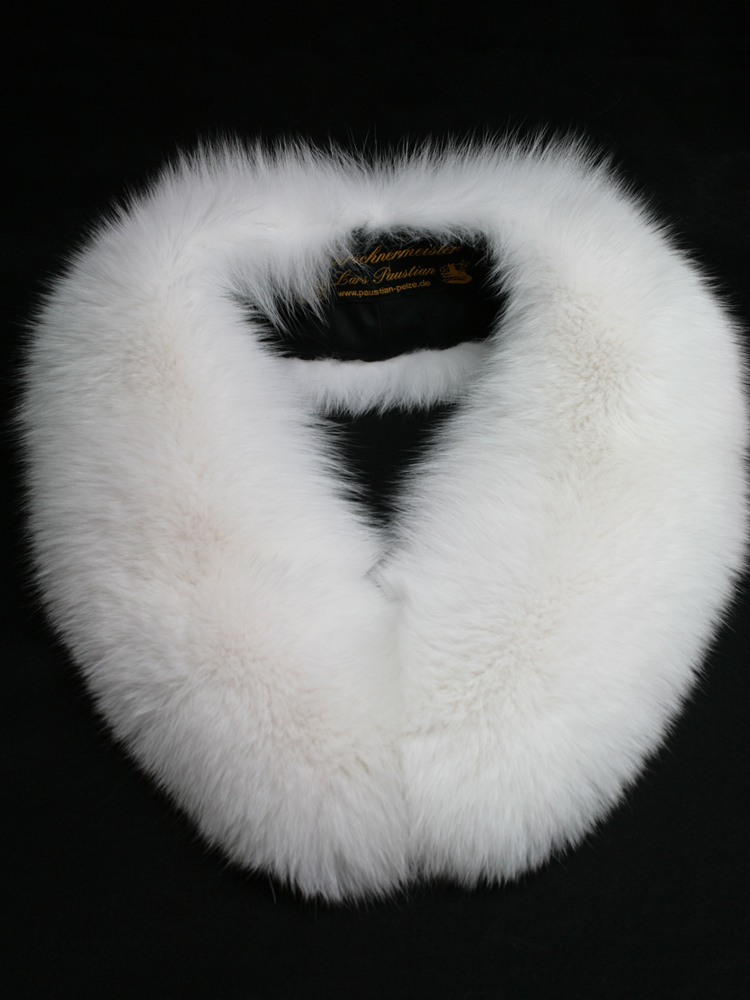 4-499-shadow-fuchskragen Weißer Fell Kragen aus Shadowfüchsen