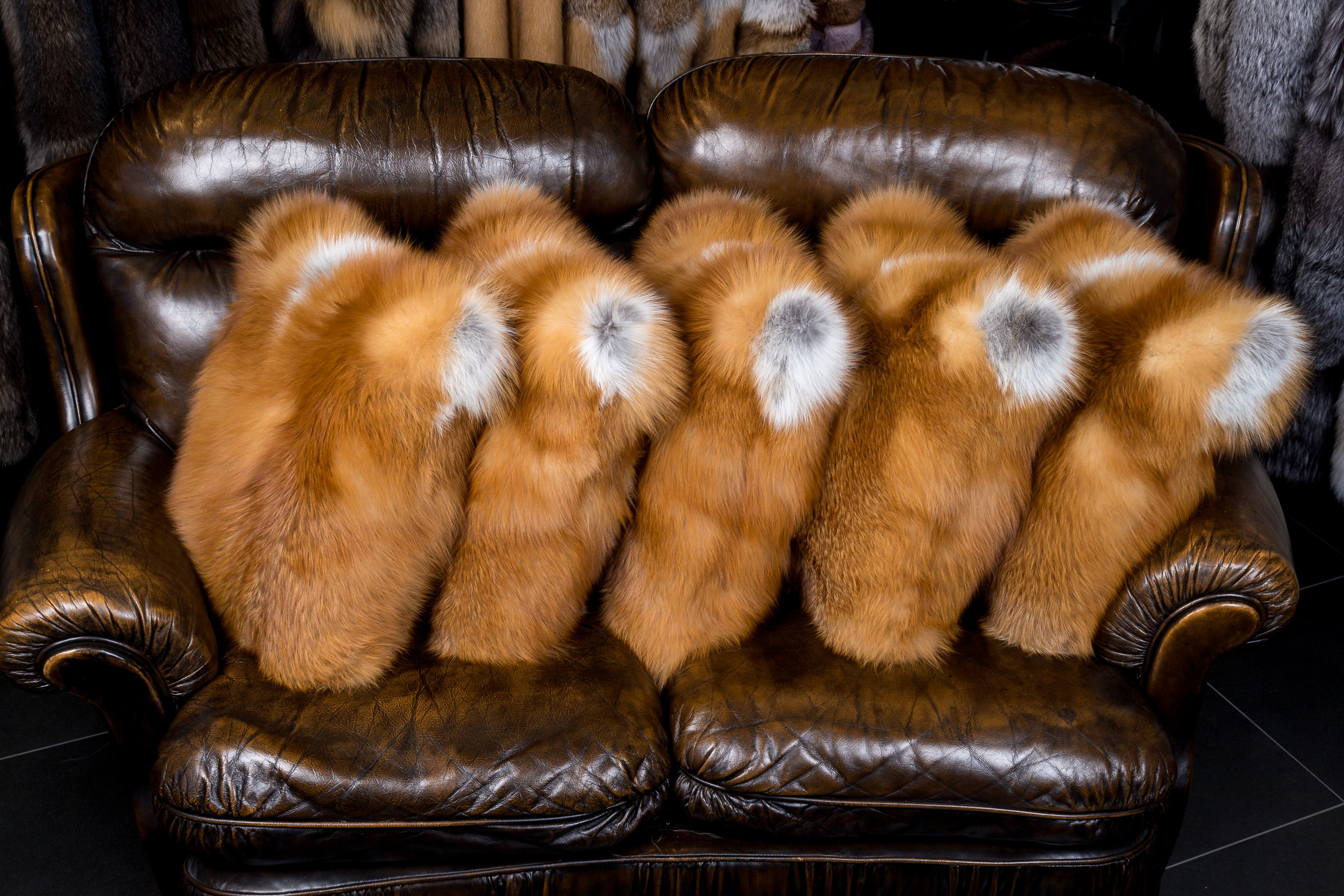 Rotfuchs Kissen aus kanadischem Echtfell - doppelseitiges Fell