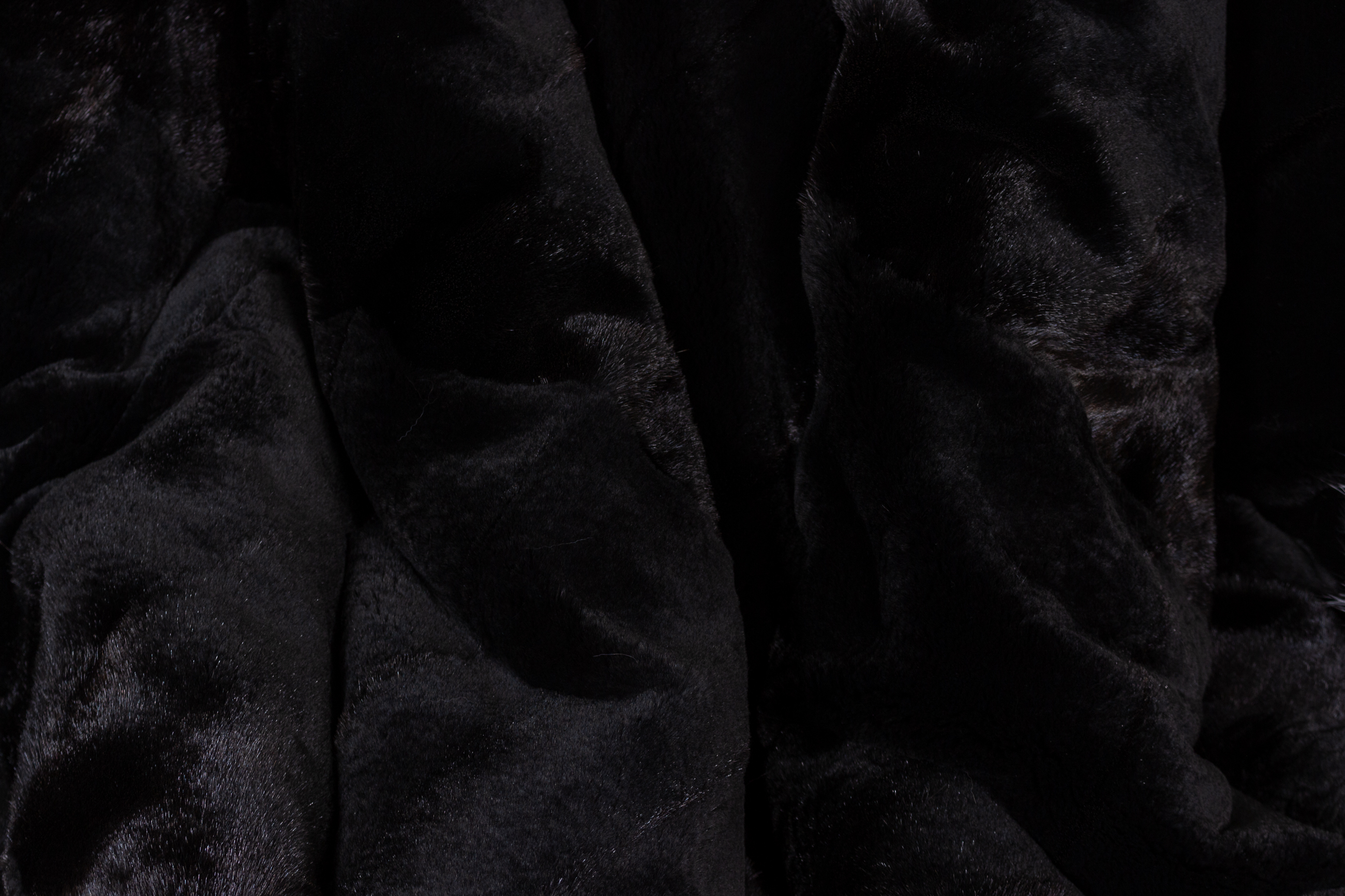 Blue Frost Fuchsdecke mit schwarzen, gerupftem Wiesel als Rückfutter