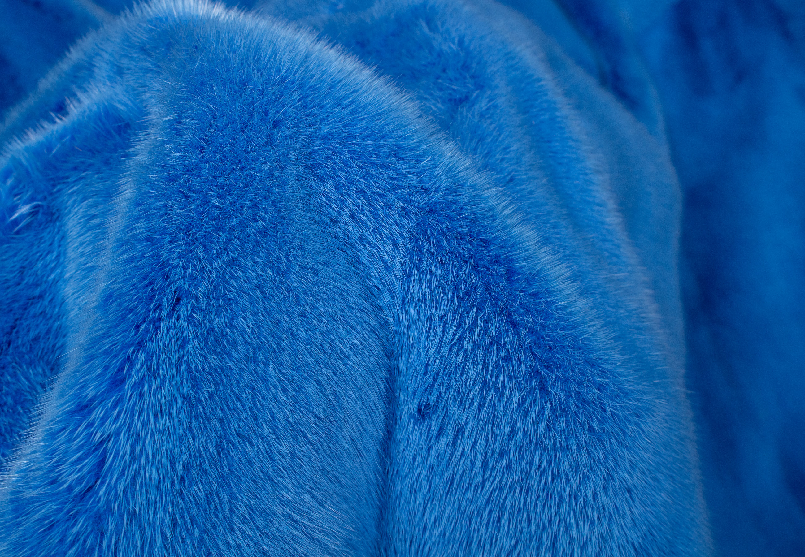 Edle Nerz Felldecke in Blau
