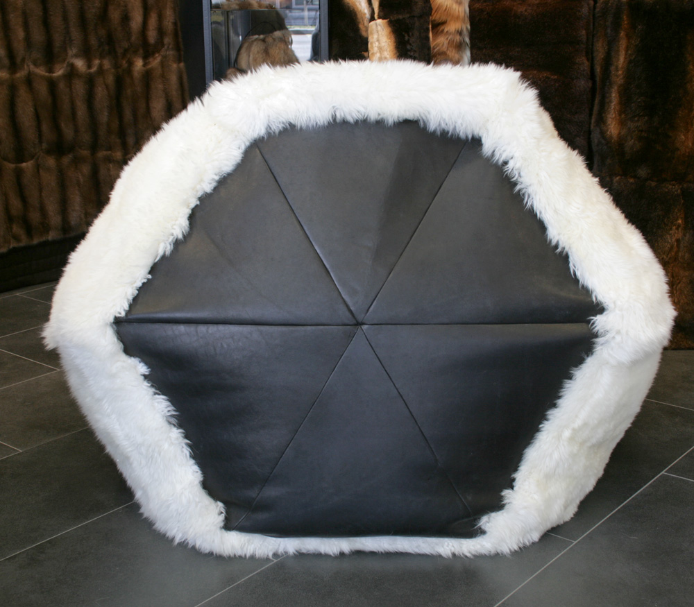 Pelz Sitzsack / Pelz Sitzkissen aus Lammfell