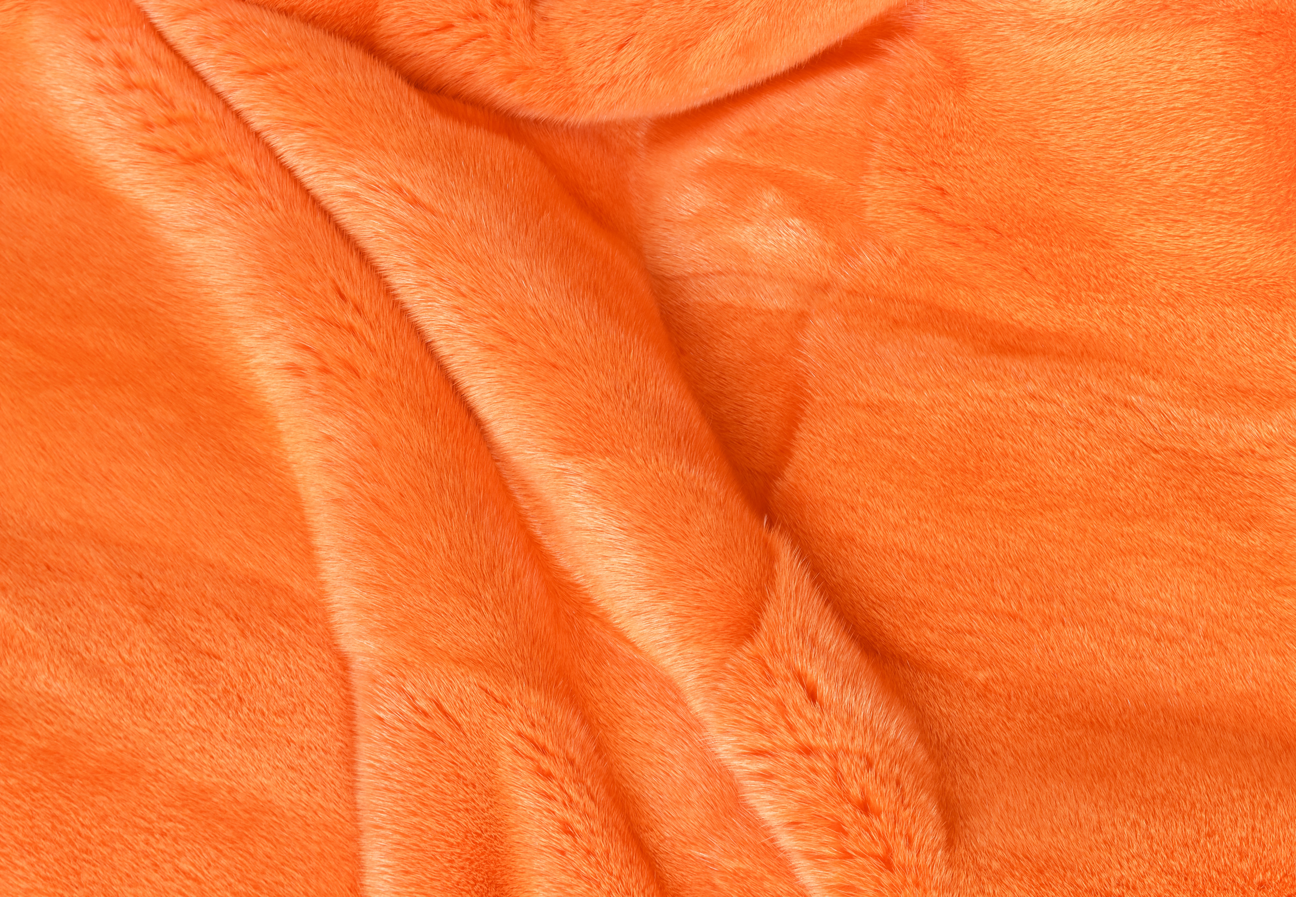 Nerzfelldecke in Apricot