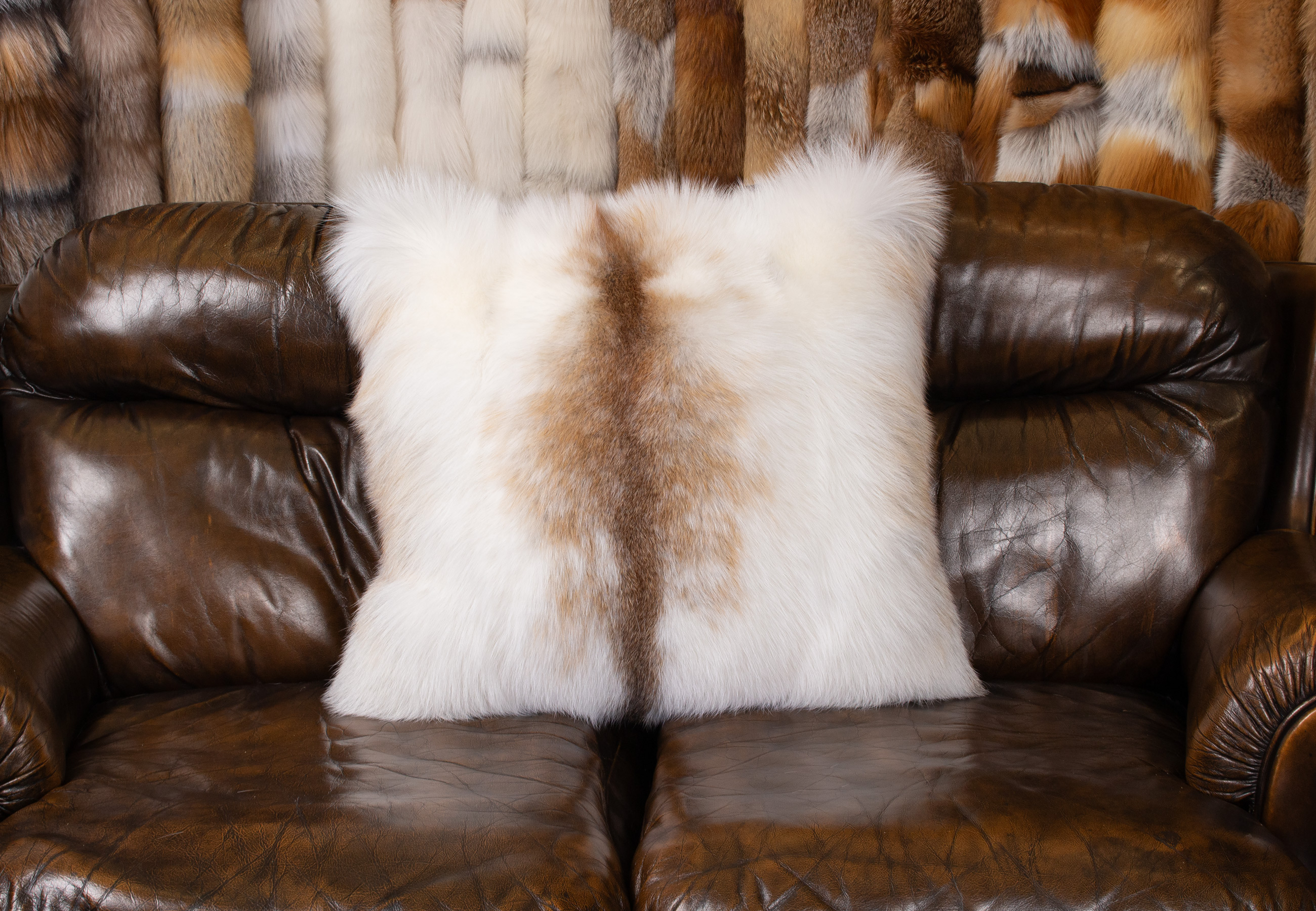 Edles Sun Glo Fuchs Pelzkissen Edles Sun Glo Fuchs Pelzkissen