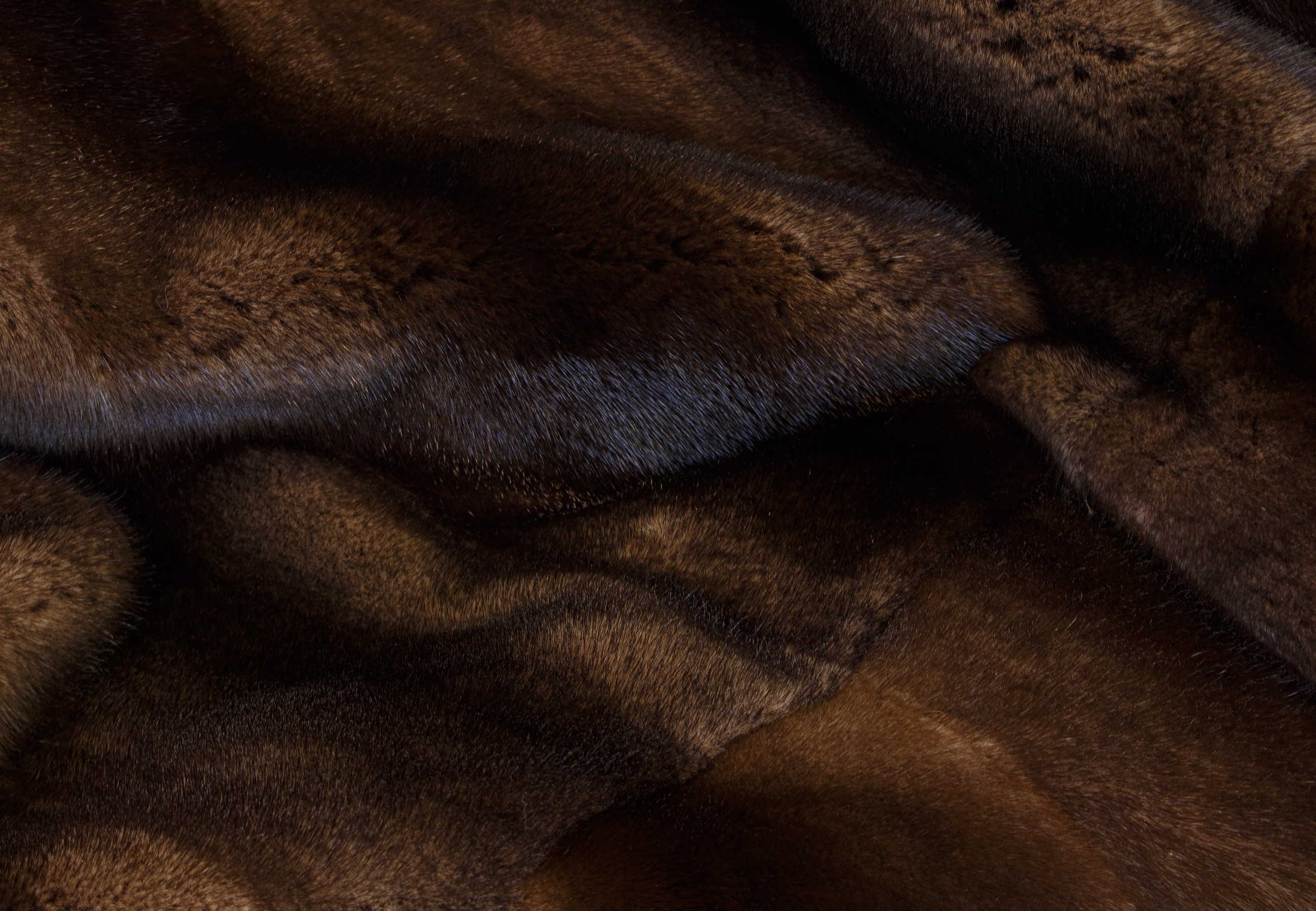 Hellbraune Felldecke aus Nerz Hellbraune Felldecke aus Nerz