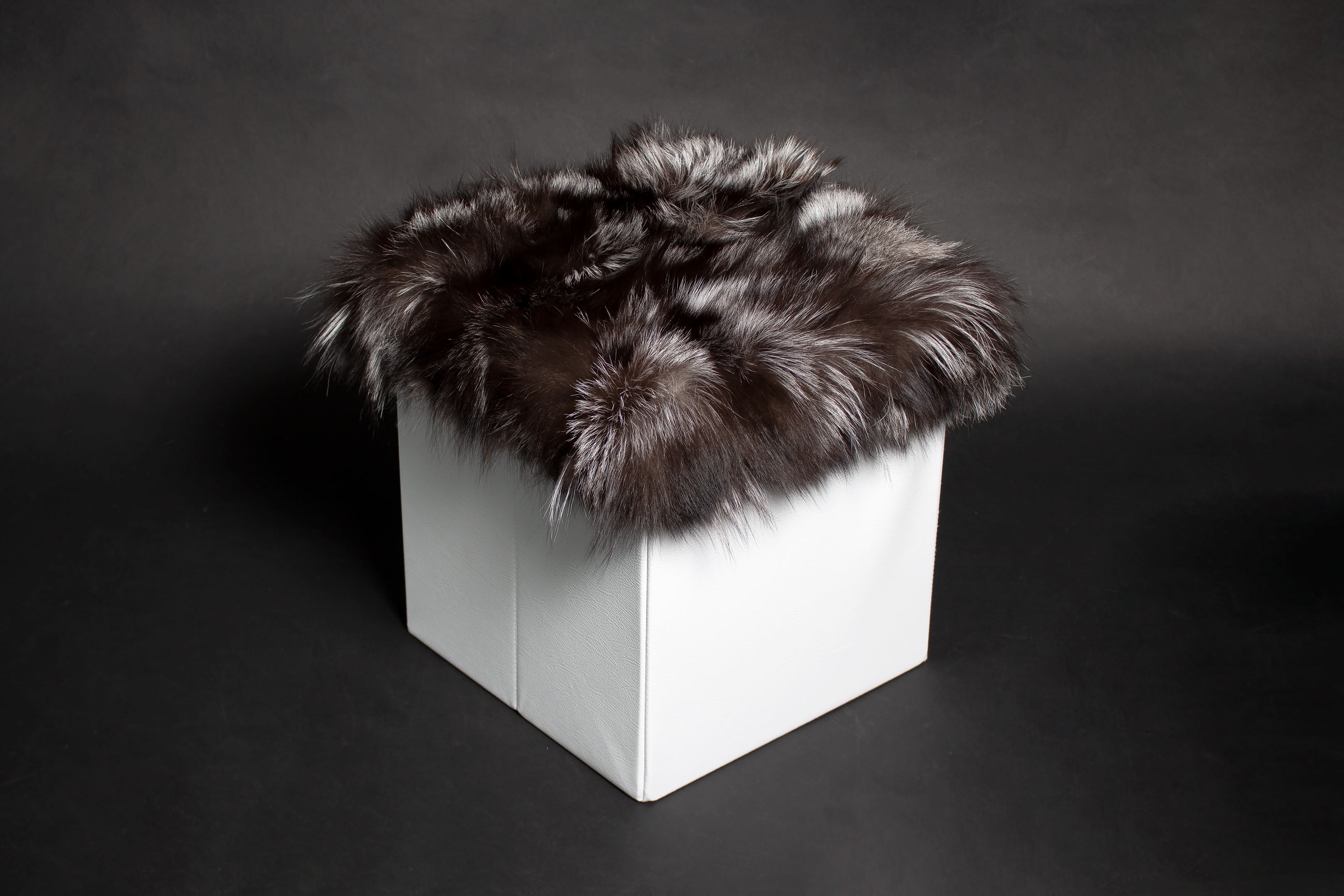 1-4593-Sitzwuerfel-Silberfuchs-Stuecken-Lars-Paustian Sitzwürfel mit skandinavischen Silberfuchs Stücken