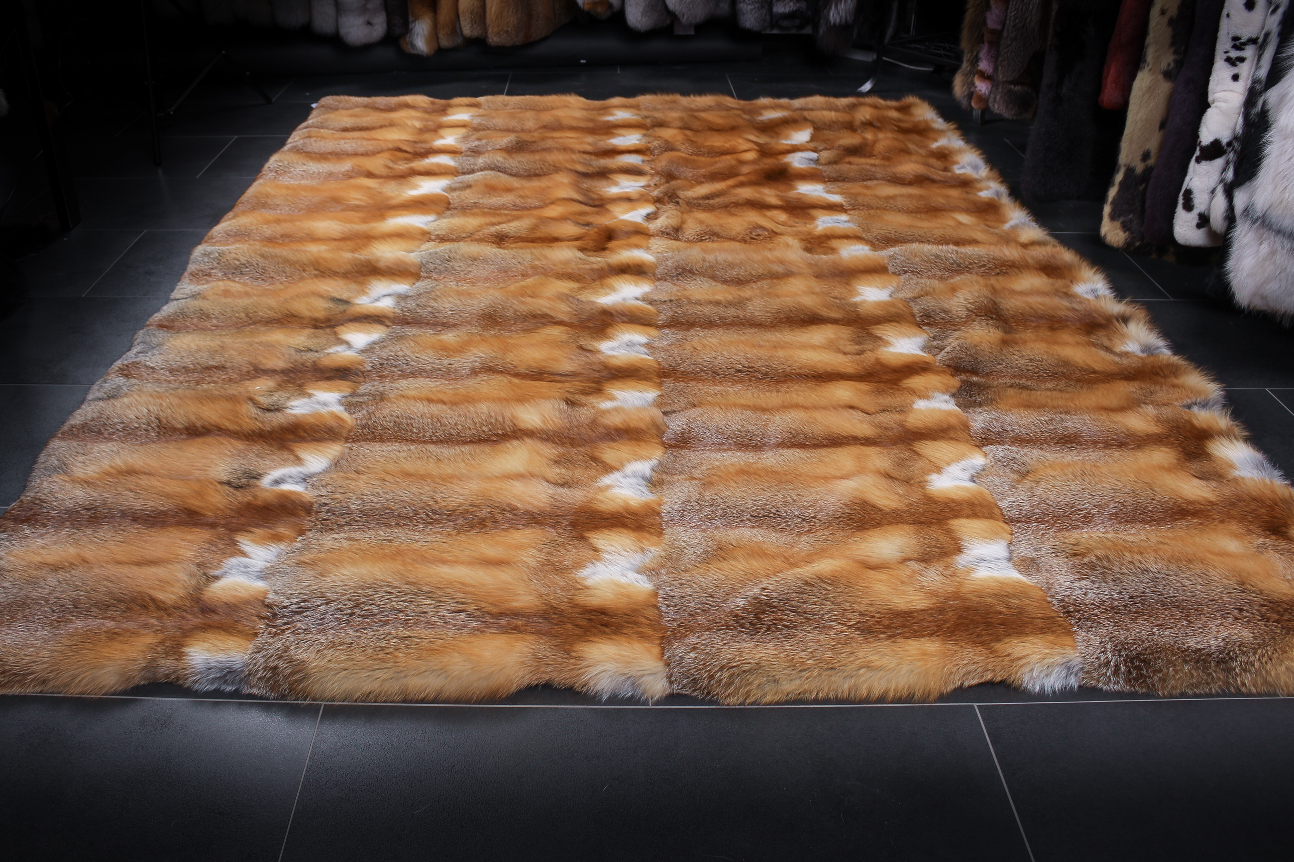 2-1560-Kanadischer-Rotfuchs-Pelzteppich Europäischer Rotfuchs Pelzteppich