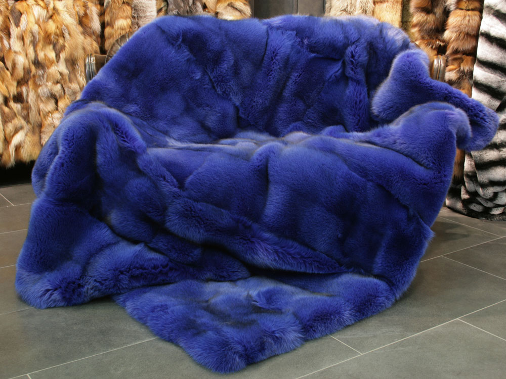 1-399-Blaufuchs-pelzdecke-blau Blaufuchs Pelzdecke blau gefärbt - SAGA Qualität